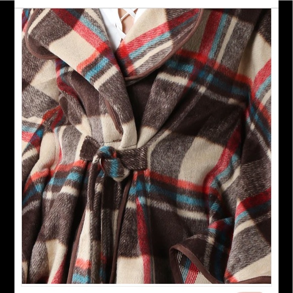 🆕Plaid Faux Fur Fall Coat - Picture 5 of 6